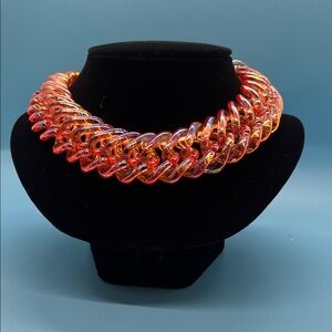 #NLA3. Elegant Pink & Orange Women's Necklace